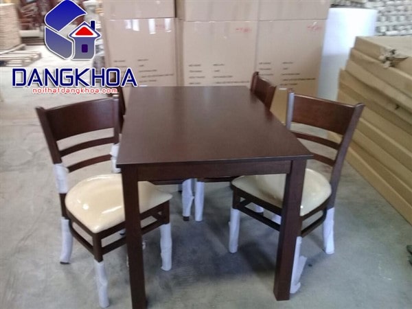 Bàn Ăn 4 Ghế Cabin Màu Nâu – BADK10