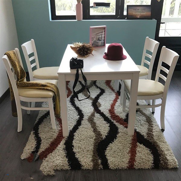Bàn Ăn 4 Ghế Cabin Màu Trắng – BADK17